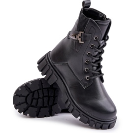 News Botines de niña aislantes con cremallera y adorno, Negro Zinnirella 7