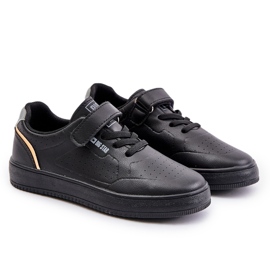 Zapatillas Deportivas Para Niños Fabricadas En Piel Ecológica Con Velcro Big Star OO374004 Negro 6