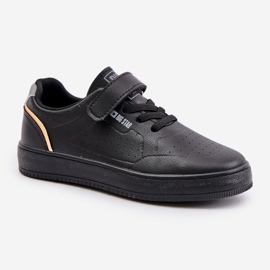 Zapatillas Deportivas Para Niños Fabricadas En Piel Ecológica Con Velcro Big Star OO374004 Negro 5