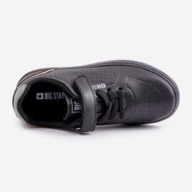 Zapatillas Deportivas Para Niños Fabricadas En Piel Ecológica Con Velcro Big Star OO374004 Negro 3