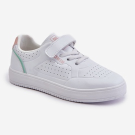 Zapatillas Infantiles Fabricadas En Piel Ecológica Con Velcro Big Star OO374005 Blanco 6