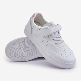 Zapatillas Infantiles Fabricadas En Piel Ecológica Con Velcro Big Star OO374005 Blanco 3