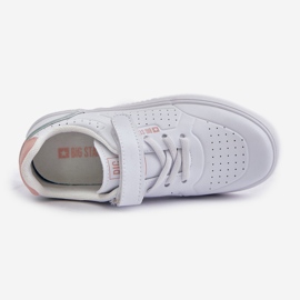 Zapatillas Infantiles Fabricadas En Piel Ecológica Con Velcro Big Star OO374005 Blanco 5