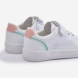 Zapatillas Infantiles Fabricadas En Piel Ecológica Con Velcro Big Star OO374005 Blanco 2