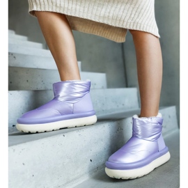 Botas de nieve cálidas de color morado con plataforma Cores. violeta 2 Botas de nieve cálidas de color morado con plataforma Cores. violeta 2
