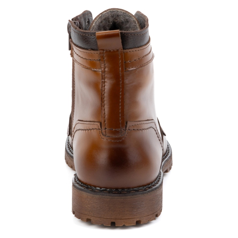 Olivier Botas de invierno con aislamiento de piel para hombre 603KZ marrón 1