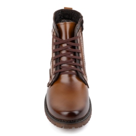Olivier Botas de invierno con aislamiento de piel para hombre 603KZ marrón 2