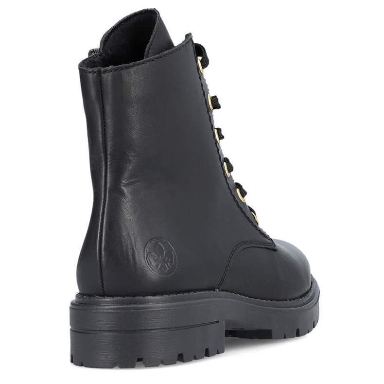 Botas de mujer cómodas de piel con aislamiento negro Rieker Z2841-00 1