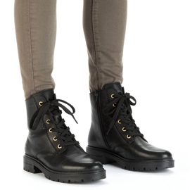 Botas de mujer cómodas de piel con aislamiento negro Rieker Z2841-00 6