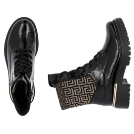 Cómodos botines de mujer negros con aislamiento Rieker 72607-00 5