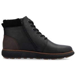 Botines aislantes impermeables de piel para hombre, negro Rieker B3343-00 9