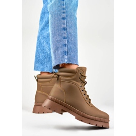 Botas de mujer, ligeramente aislantes, marrón, 8538A-KH beige 2 Botas de mujer, ligeramente aislantes, marrón, 8538A-KH beige 2