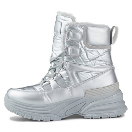 Botas de nieve para mujer, botas plateadas brillantes 22-PY16061SI plata 3