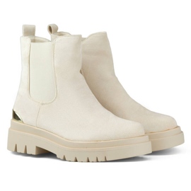 Botas Chelsea de ante para mujer, beige XJ-351BE 3