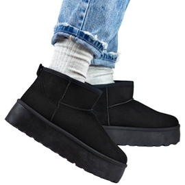 Botas de nieve mukluk de mujer con suela gruesa, negro 2818B 4