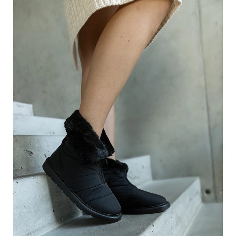 Botas de nieve aislantes negras con cuello Edidda negro 1 Botas de nieve aislantes negras con cuello Edidda negro 1