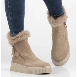 Filippo DBT6484/24 Botas plataforma piel beige 5