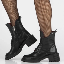 Filippo DBT6501/24 Bk Botines de piel con tacón alto, negro 8