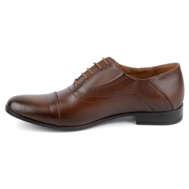 Olivier Zapatos formales de piel para hombre, elegantes con cordones 290LU, marrón 1