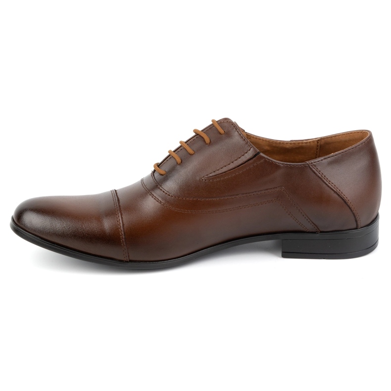 Olivier Zapatos formales de piel para hombre, elegantes con cordones 290LU, marrón 1