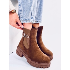 Errol Botas Chelsea con plataforma verde marrón 5