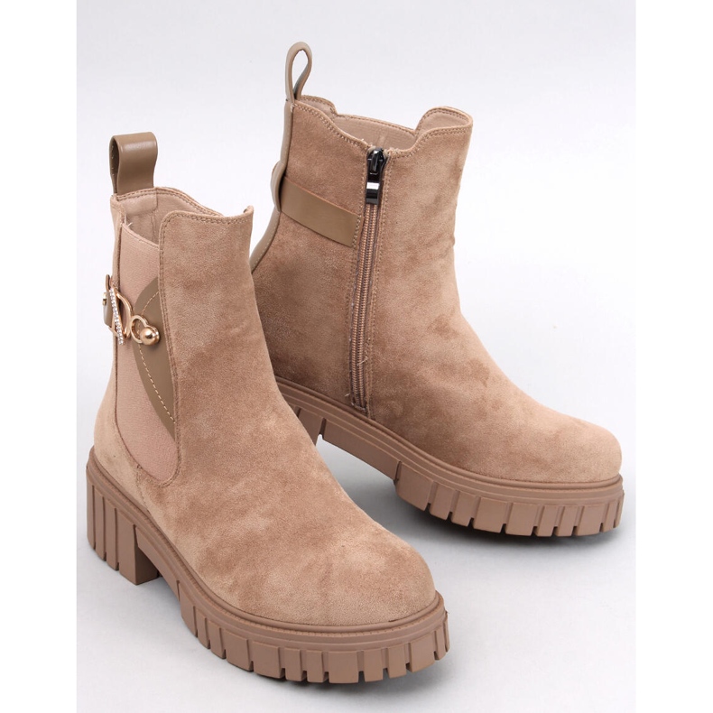 Errol Botas Chelsea con plataforma en beige 1 Errol Botas Chelsea con plataforma en beige 1
