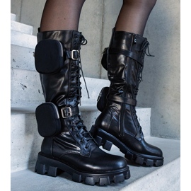 Botas altas negras con bolsita Peralta negro 5