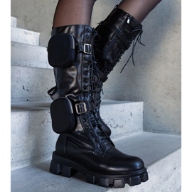 Botas altas negras con bolsita Peralta negro 2