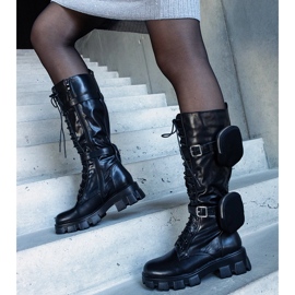 Botas altas negras con bolsita Peralta negro 4
