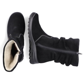 Botas de piel con aislamiento para mujer RIEKER Z7171-01 negro 12