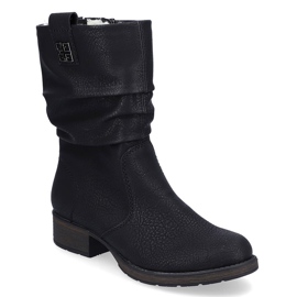 Botas negras de mujer con aislamiento de lana Rieker Z9583 negro 14