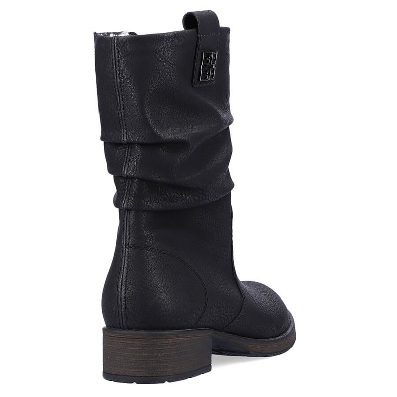 Botas negras de mujer con aislamiento de lana Rieker Z9583 negro 1