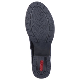 Botas negras de piel para mujer Rieker Z9591-00 negro 3