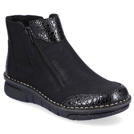 Cómodas botas de mujer con aislamiento negro Rieker negro 73355-00 14