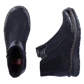 Cómodas botas de mujer con aislamiento negro Rieker negro 73355-00 3