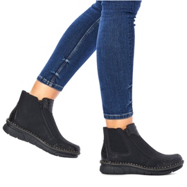 Cómodas botas de mujer con aislamiento negro Rieker negro 73355-00 5