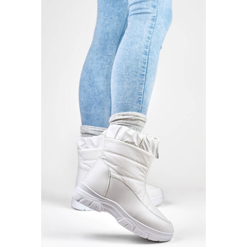 Botas de nieve de mujer con cremallera, blancas 3555-2-W blanco 2
