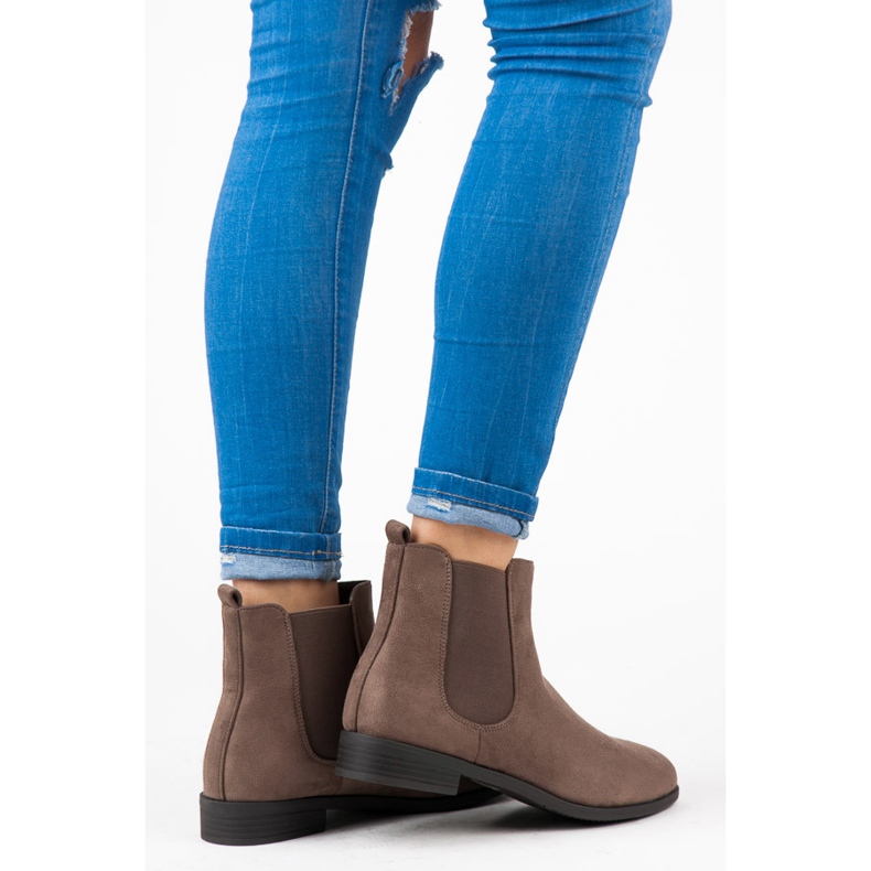 Juliet Botas Chelsea cómodas marrón 1