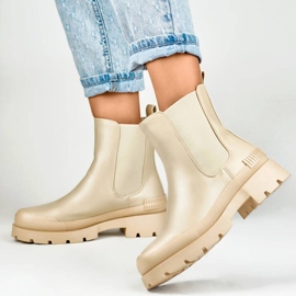 Botines sin aislamiento para mujer, beige DES909BE 9