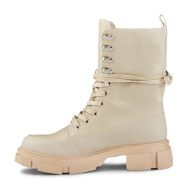 Botines sin aislamiento para mujer, beige JH21-31BE 4