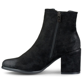 Botines de mujer de ante, negro, 260038B-SU 5
