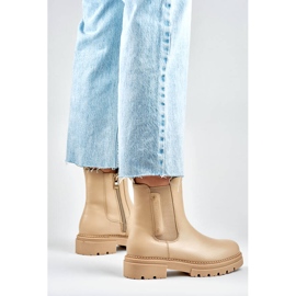 Botines de mujer con suela gruesa, beige Laura La.Fi 250004TA-PU 8