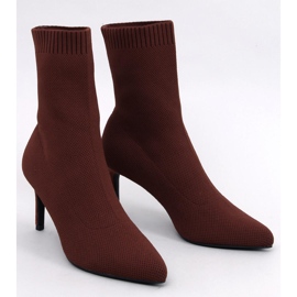 Donatella Botas stiletto estilo calcetín marrón 1 Donatella Botas stiletto estilo calcetín marrón 1