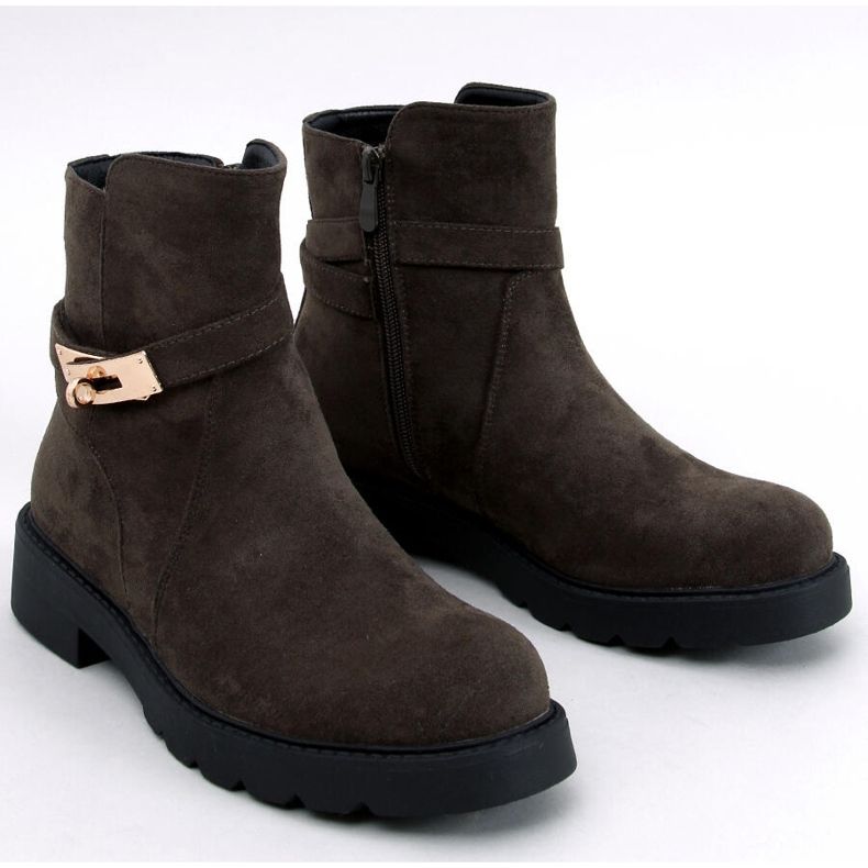 Drapers Botines planos de ante verde 1 Drapers Botines planos de ante verde 1