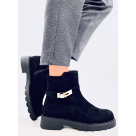 Drapers Botines planos de ante negro 4