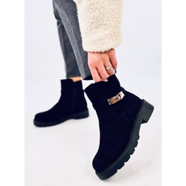 Drapers Botines planos de ante negro 3