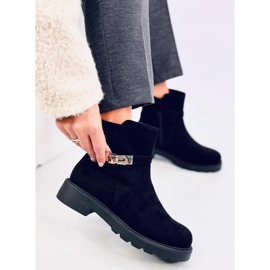 Drapers Botines planos de ante negro 5