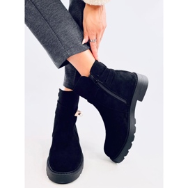 Drapers Botines planos de ante negro 2