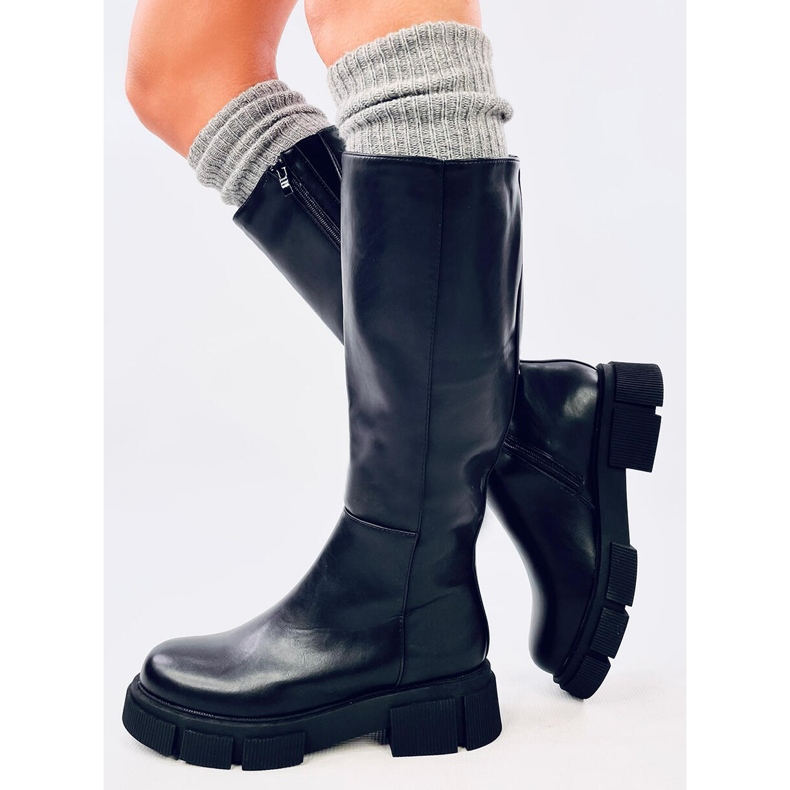 Botas de mujer con suela gruesa Baker Black negro 1