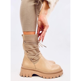 Willet Botines tipo calcetín caqui beige 4